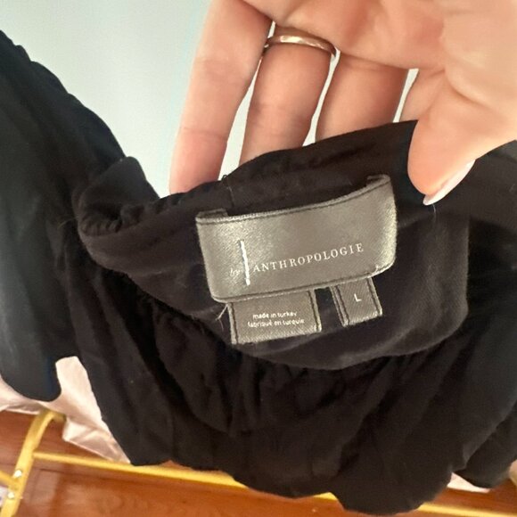 Anthropologie Flounce Layered Ruffle Black Tube Top Size Large - Picture 6 of 6